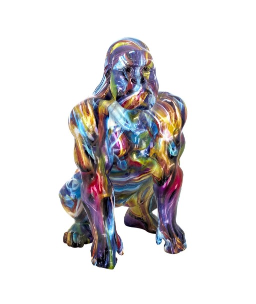 By SIGRIS Figura de Mono Multicolor de Resina 45*26*26cm
