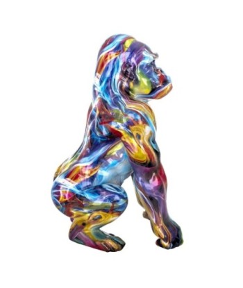 By SIGRIS Figura de Mono Multicolor de Resina 45*26*26cm