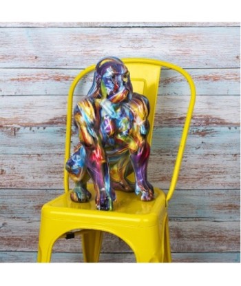 By SIGRIS Figura de Mono Multicolor de Resina 45*26*26cm