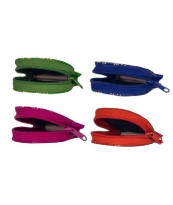 By SIGRIS Monedero Multicolor de Piel 9*3*9cm Set de 4 Unidades Monedero búho