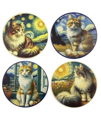 Posavasos de Gato Creativos y Divertidos para Regalos Originales, Decoración y Protección de Mesas