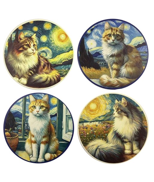 Posavasos de Gato Creativos y Divertidos para Regalos Originales, Decoración y Protección de Mesas