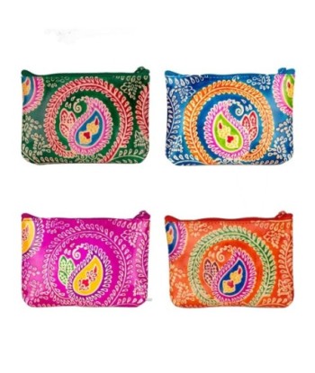By SIGRIS Monedero Multicolor de Piel 9*2*13cm Set de 4 Unidades