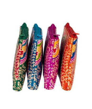 By SIGRIS Monedero Multicolor de Piel 9*2*13cm Set de 4 Unidades
