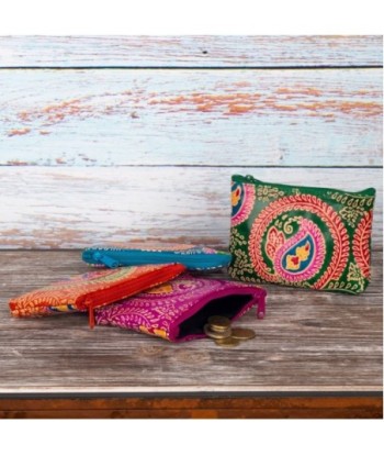 By SIGRIS Monedero Multicolor de Piel 9*2*13cm Set de 4 Unidades