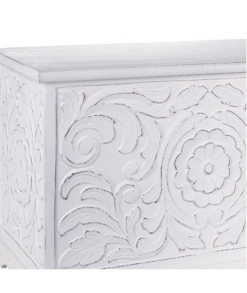 By SIGRIS Baúl Almacenamiento Blanco de Madera 48*40*75cm Baúl