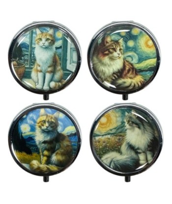 Pastillero para Gato Multicolor, Organizador de Medicamentos, Complemento Ideal para Mascotas, Accesorio Práctico