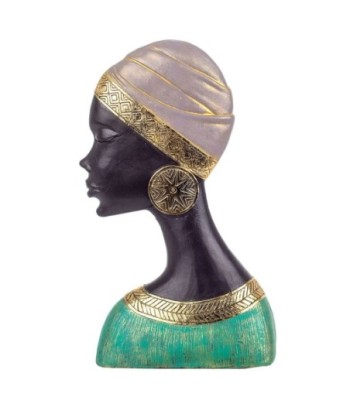 Signes Grimalt By Sigris - Figuras Decorativas | Figura en Resina de Cabeza de Africana - 25x7x15 cm
