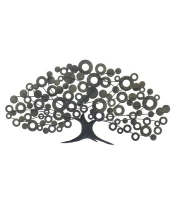 Adorno de Pared Árbol Moderno en Metal Dorado para Decoración de Interiores y Estilo Contemporáneo