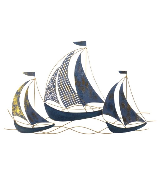 Adorno Pared Barcos Veleros Nauticos de Metal para Decoración Marítima en Estilo Marinero