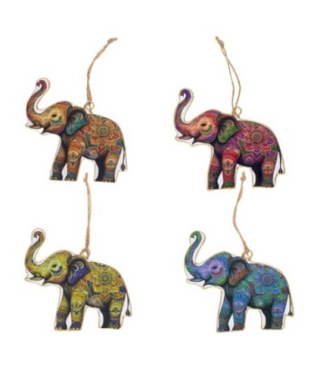 Colgante Elefante Multicolor 4 Dif. Diseño Romántico para Decoración de Pared, Regalo Ideal para Amantes de los