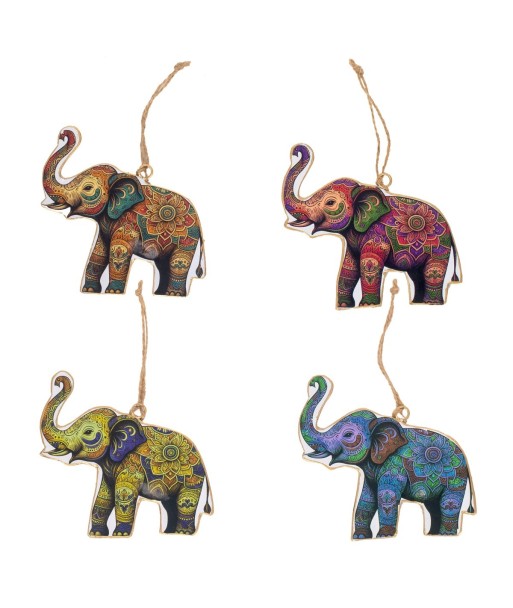 Colgante Elefante Multicolor 4 Dif. Diseño Romántico para Decoración de Pared, Regalo Ideal para Amantes de los