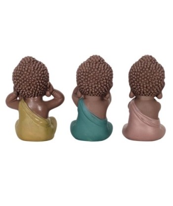 Signes Grimalt By Sigris - Figuras Decorativas | Budas Decorativos - Figuras de Budas, Pack de 3 - 10x5x5 cm