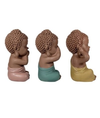 Signes Grimalt By Sigris - Figuras Decorativas | Budas Decorativos - Figuras de Budas, Pack de 3 - 10x5x5 cm