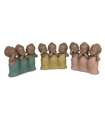 Signes Grimalt By Sigris - Figuras Decorativas | Budas Decorativos - Figuras de Budas, Pack de 3 - 13x5x13 cm