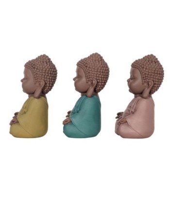 Signes Grimalt By Sigris - Figuras Decorativas | Budas Decorativos - Figuras de Budas Meditando, Pack de 3 - 13x6,5x8