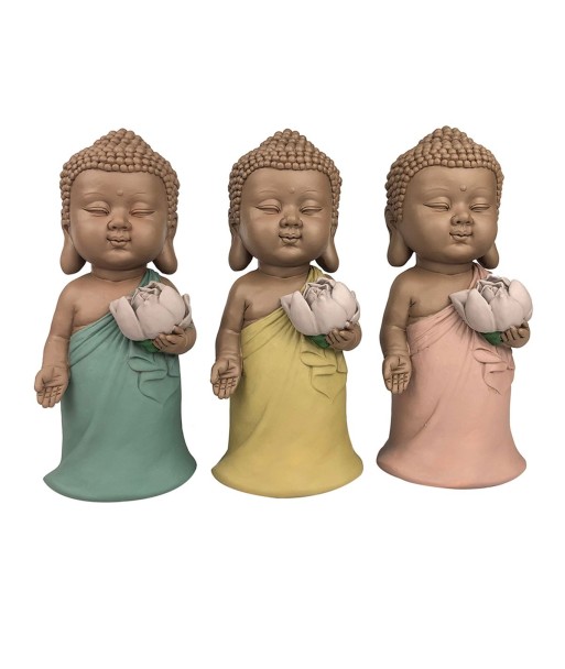 Signes Grimalt By Sigris - Figuras Decorativas | Budas Decorativos - Figuras de Budas, Pack de 3 - 17,5x7,5x7
