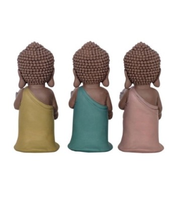 Signes Grimalt By Sigris - Figuras Decorativas | Budas Decorativos - Figuras de Budas, Pack de 3 - 17,5x7,5x7