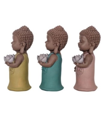 Signes Grimalt By Sigris - Figuras Decorativas | Budas Decorativos - Figuras de Budas, Pack de 3 - 17,5x7,5x7