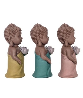 Signes Grimalt By Sigris - Figuras Decorativas | Budas Decorativos - Figuras de Budas, Pack de 3 - 17,5x7,5x7