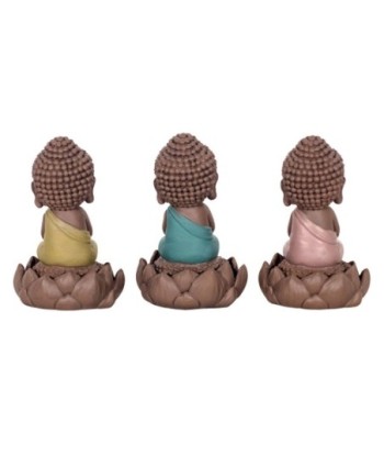 Signes Grimalt By Sigris - Figuras Decorativas | Budas Decorativos - Figuras de Budas Meditando, Pack de 3 - 9x6x6
