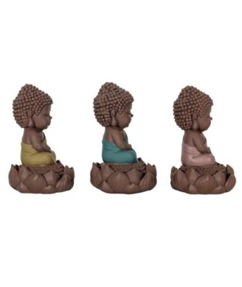 Signes Grimalt By Sigris - Figuras Decorativas | Budas Decorativos - Figuras de Budas Meditando, Pack de 3 - 9x6x6