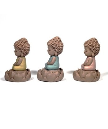 Signes Grimalt By Sigris - Figuras Decorativas | Budas Decorativos - Figuras de Budas Meditando, Pack de 3 - 9x6x6