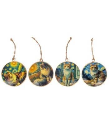 Colgante de Gato Multicolor para Decoración Romántica - Accesorio de Metal Ideal para Regalos y Decoración del