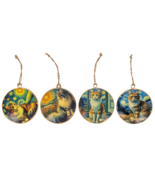 Colgante de Gato Multicolor para Decoración Romántica - Accesorio de Metal Ideal para Regalos y Decoración del
