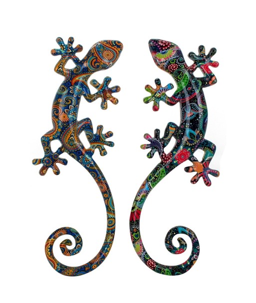 Signes Grimalt By Sigris - Adornos Pared en Resina Decorativas Pared - Adorno Pared Jardín Pack de 2 Lagartijas