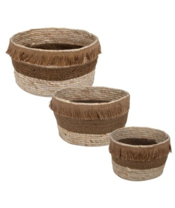 Signes Grimalt By Sigris - Cestas Mimbre | Cestos Mimbre Decoracion - Pack de 3 Cestas, 21x30x35 cm