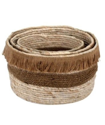 Signes Grimalt By Sigris - Cestas Mimbre | Cestos Mimbre Decoracion - Pack de 3 Cestas, 21x30x35 cm