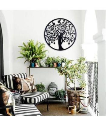 By SIGRIS Aplique Metal Negro de Metal 60*1*60cm Adorno