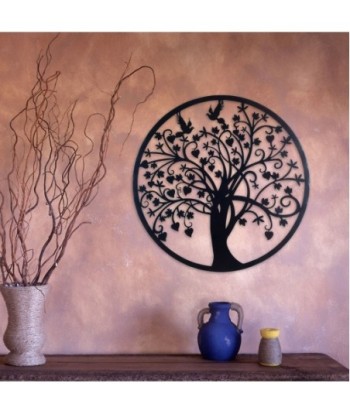 By SIGRIS Aplique Metal Negro de Metal 60*1*60cm Adorno