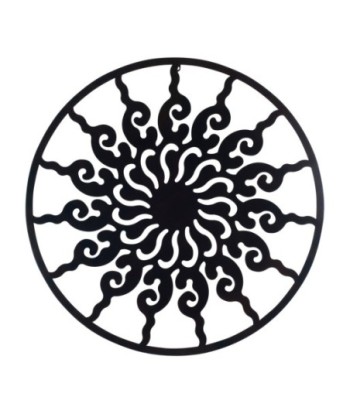 Signes Grimalt By SIGRIS - Adorno sol Negro de Metal | Aplique Metal Mandalas Decorativos Mandalas Decorativos
