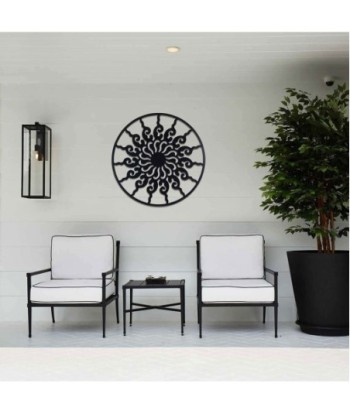 Signes Grimalt By SIGRIS - Adorno sol Negro de Metal | Aplique Metal Mandalas Decorativos Mandalas Decorativos