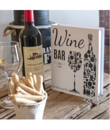 Signes Grimalt By Sigris - Libros Decorativos | Caja Libro de Madera con Pack para Vino, Diseño Vino