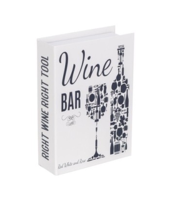 Signes Grimalt By Sigris - Libros Decorativos | Caja Libro de Madera con Pack para Vino, Diseño Vino, 5x14,5x20