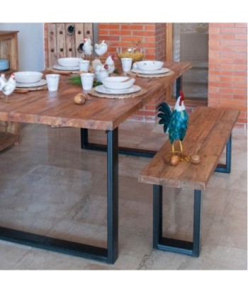 ORIGEN Home Decor Mesa Mueble Auxiliar | Mesa de comer Marrón Rectangular - 81x200x100cm