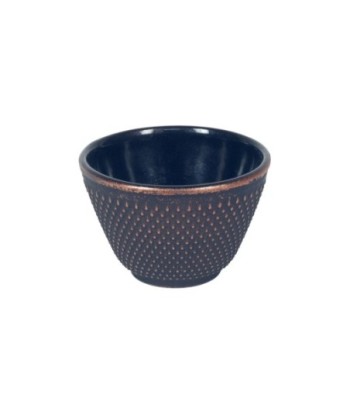 By Sigris - Juego de Te | Tetera Hierro Colado + 4 Tazas de Té, Volumen: 0,8 litros - Color Negro y Cobre  Decor