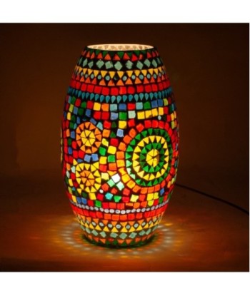 Signes Grimalt By Sigris - Lámpara Árabe de Mesa | Lámpara Marroqui | Cilindro 31x18x18 cm | Color: Multicolor