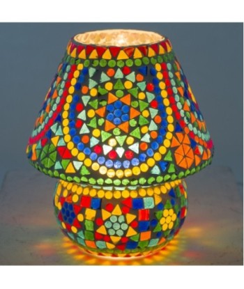 Signes Grimalt by Sigris - Lámpara Árabe de Mesa | Lámpara Marroqui |Forma  Seta 23x20x20cm | Color: Multicolor