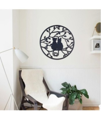 Decor and Go Adorno Pared Gatos Adorno Pared de Apliques Metal Colección Rústico