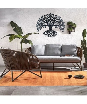 Decor and Go Adorno Pared Arbol Adorno Pared de Apliques Metal Colección Étnico Modelo C