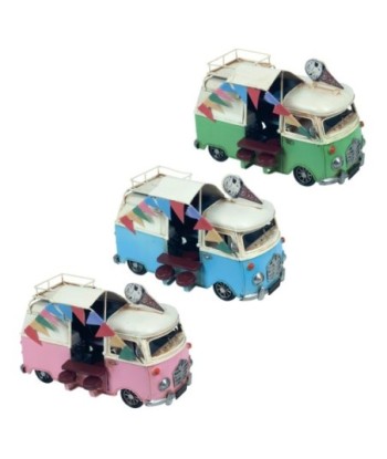 By Sigris - Figura Decorativa | Adorno Furgoneta - Carrito de los Helados, Pack de 3 Colores  Decor And Go