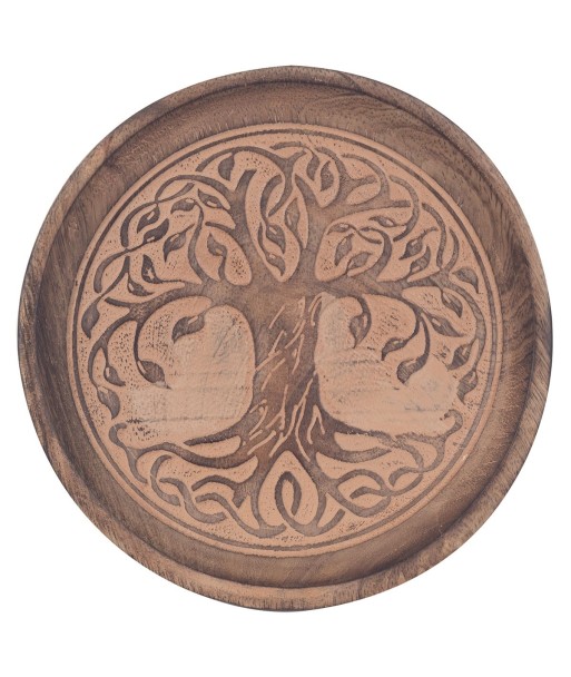 Decor And Go Plato Arbol De La Vida 16Cm Bandeja Fuente Portavelas de Mango Decoración Cocina y Hogar Set de 2