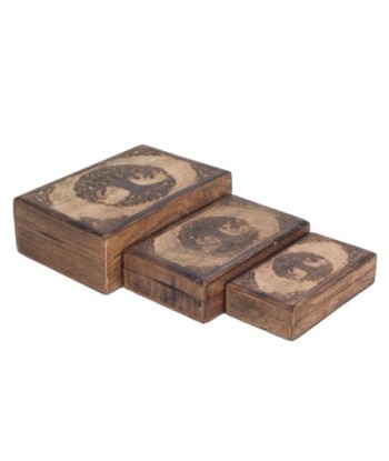Decor and Go  Cajas Rectangularangularárbol Vida Incluye set de 3 Unidades Decoración Cajas Y Joyeros Colección