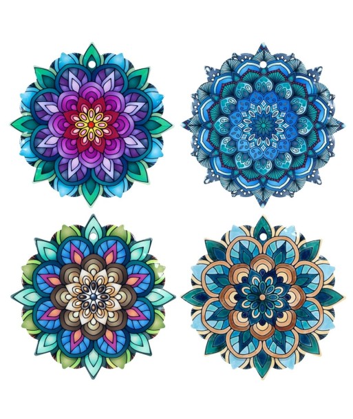 By SIGRIS Salvamantel Diseño Mandala Incluye 4 Unidades Cocina Salvamanteles Colección India Signes Grimalt Decor