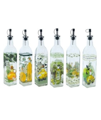 By SIGRIS Aceiteras Mediana Con Caja Incluye 6 Unidades Cocina Utensilios Colección Lavanda Y Olivo Signes Grimalt