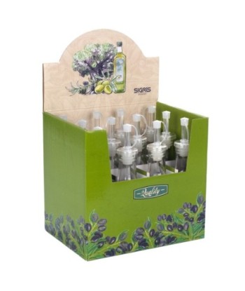 By SIGRIS Aceiteras Pequeñas Decoradas  Con Caja Incluye 6 Unidades Cocina Utensilios Colección Lavanda Y Olivo